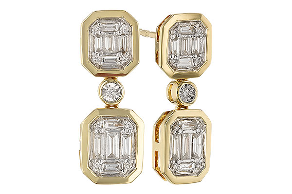 K329-81969: EARRINGS .38 BAG .45 TW