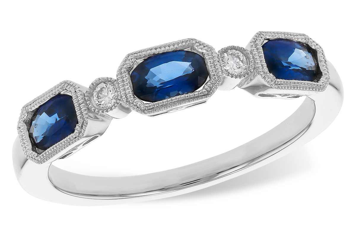 K329-83778: LDS WED RG .72 SAPPHIRE .77 TGW (4x3MM SAPP)