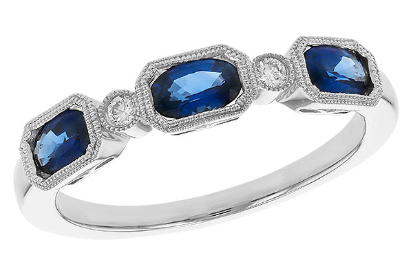 K329-83778: LDS WED RG .72 SAPPHIRE .77 TGW (4x3MM SAPP)