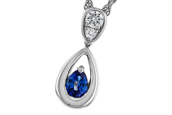 K329-84687: NECKLACE .21 SAPPHIRE .27 TGW (4x3 SAPP)