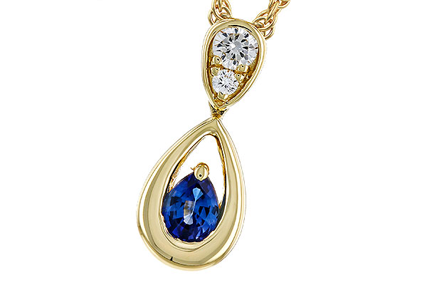 K329-84687: NECKLACE .21 SAPPHIRE .27 TGW (4x3 SAPP)