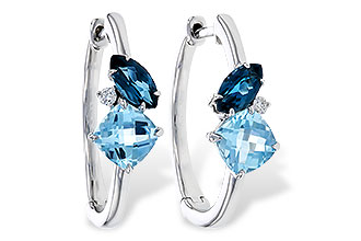 K329-85551: EARRINGS 1.82 TW BLUE TOPAZ 1.86 TGW