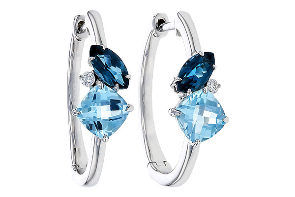 K329-85551: EARRINGS 1.82 TW BLUE TOPAZ 1.86 TGW