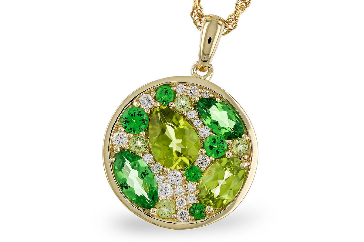 K329-85569: NECK 2.20 TW SEMI-PRECIOUS (TSAV, PER) 2.37 TGW