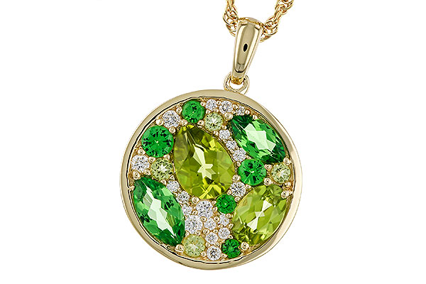 K329-85569: NECK 2.20 TW SEMI-PRECIOUS (TSAV, PER) 2.37 TGW