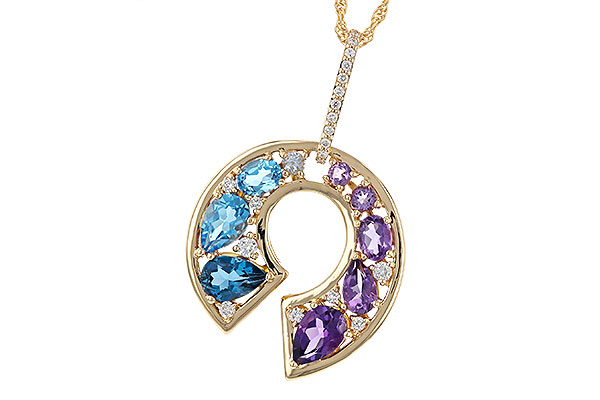 K329-85596: NECKLACE 1.77 SEMI-PREC (AMY & BT) 1.90 TGW