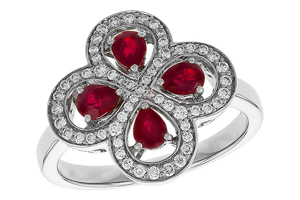 K329-87414: LDS RG .68 TW RUBY .96 TGW