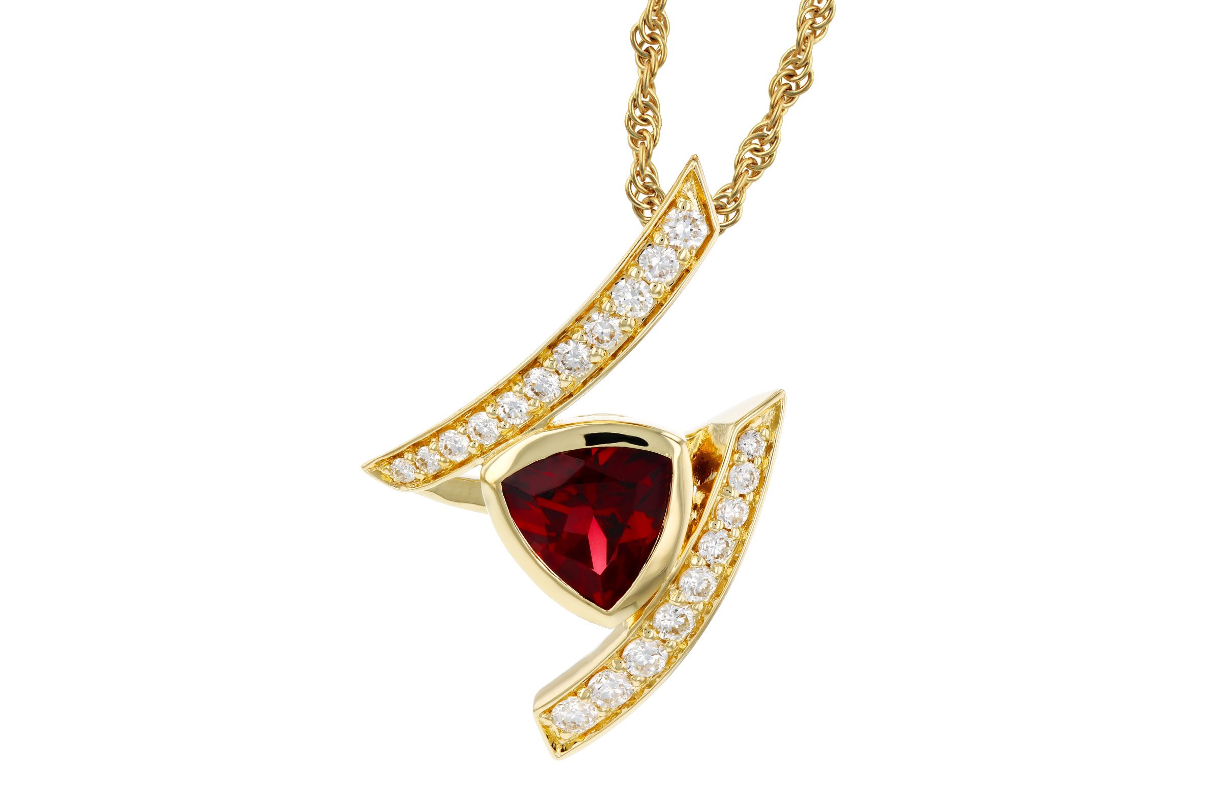K330-75596: NECKLACE .84 GARNET 1.03 TGW (6MM GAR)