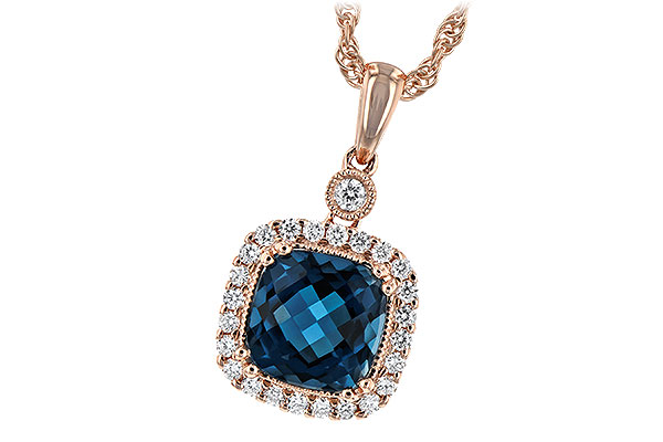 L244-37369: NECK 1.63 LONDON BLUE TOPAZ 1.80 TGW (7MM LBT)