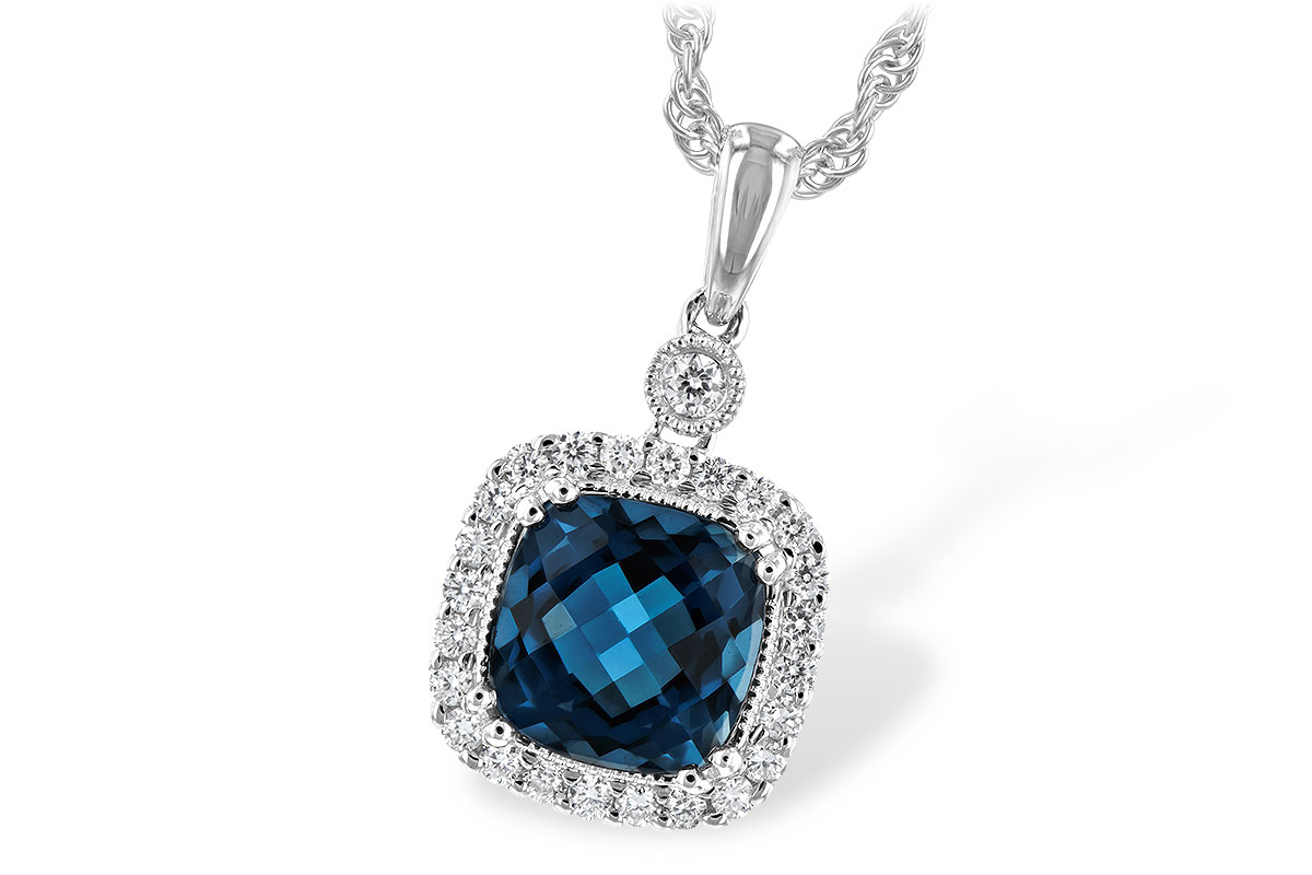 L244-37369: NECK 1.63 LONDON BLUE TOPAZ 1.80 TGW (7MM LBT)