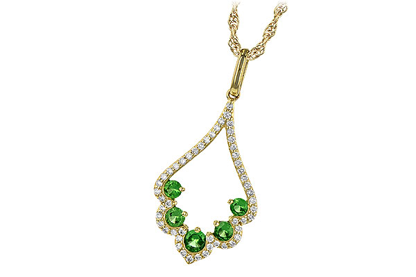 L245-27396: NECK .34 GREEN GARNET .53 TGW