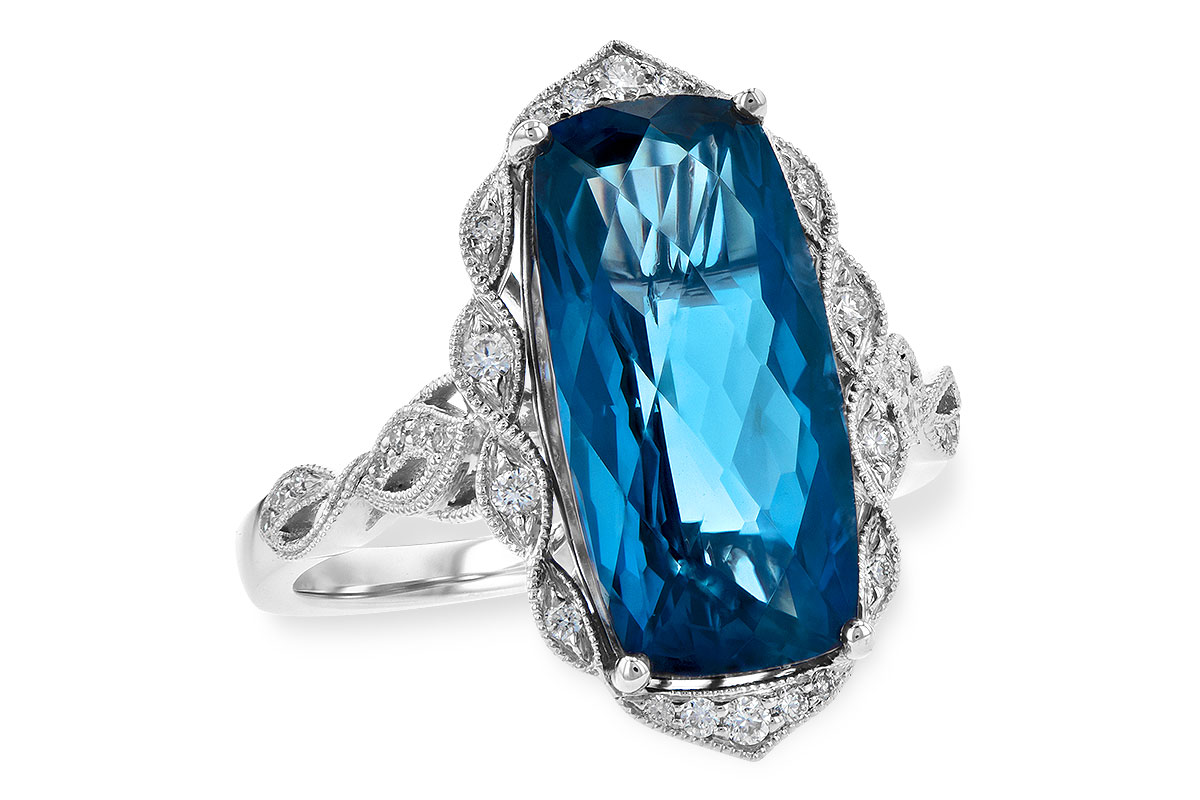 L245-28278: LDS RG 6.75 LONDON BLUE TOPAZ 6.90 TGW