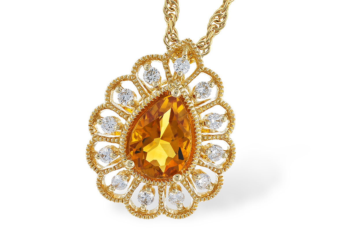 L328-93805: NECKLACE .62 CITRINE .75 TGW (7x5MM CIT)