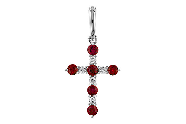 L329-83787: PENDANT .34 TW RUBY .42 TGW