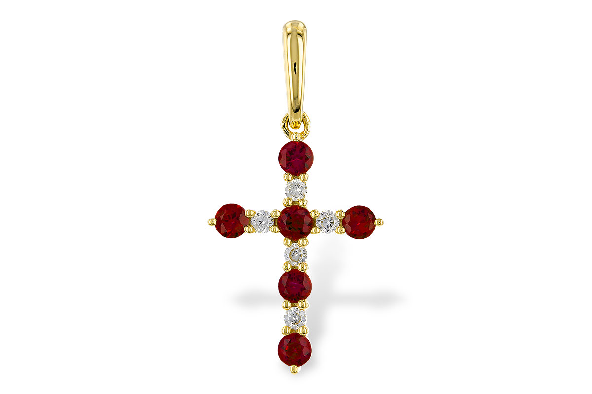 L329-83787: PENDANT .34 TW RUBY .42 TGW