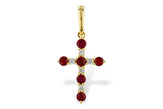 L329-83787: PENDANT .34 TW RUBY .42 TGW