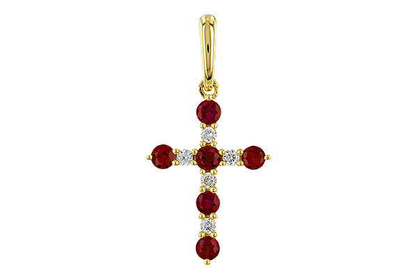 L329-83787: PENDANT .34 TW RUBY .42 TGW