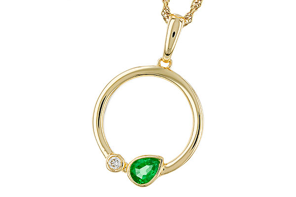 L329-83796: NECKLACE .20 EMERALD .22 TGW