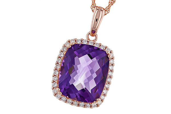 L329-84687: NECKLACE 4.57 AMETHYST 4.81 TGW (12x10MM CU)