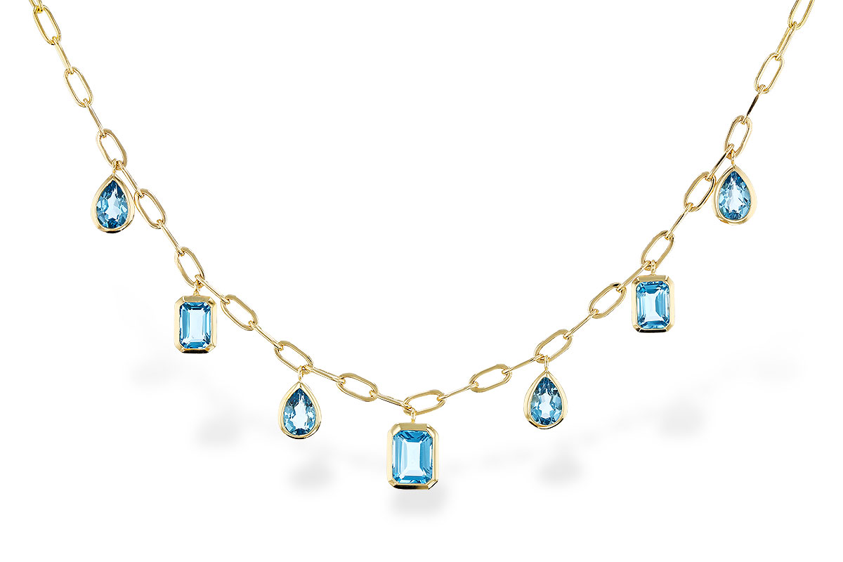 L329-84714: NECKLACE 4.10 TW BLUE TOPAZ (17")