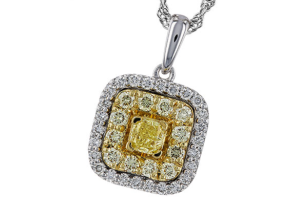 L329-85596: NECK .23 FANCY YELLOW DIAMONDS .65 TW