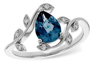 L329-85605: LDS RG 1.20 LONDON BLUE TOPAZ 1.26 TGW (8x6MM LBT)