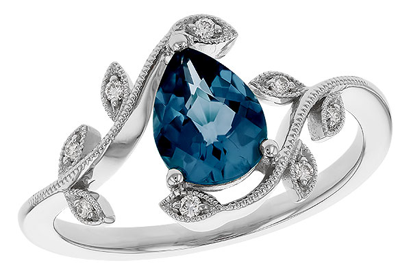 L329-85605: LDS RG 1.20 LONDON BLUE TOPAZ 1.26 TGW (8x6MM LBT)