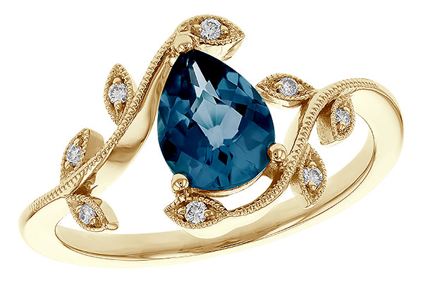 L329-85605: LDS RG 1.20 LONDON BLUE TOPAZ 1.26 TGW (8x6MM LBT)