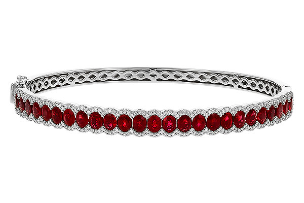 L329-89187: BANGLE 5.04 TW RUBY 5.60 TGW
