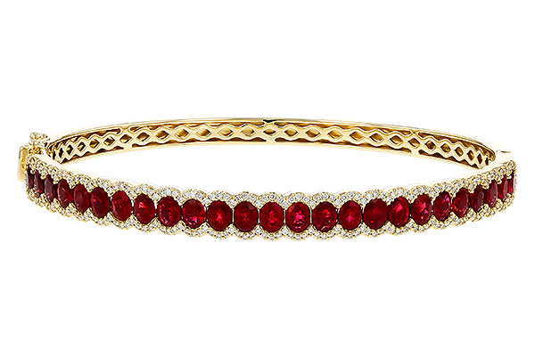 L329-89187: BANGLE 5.04 TW RUBY 5.60 TGW