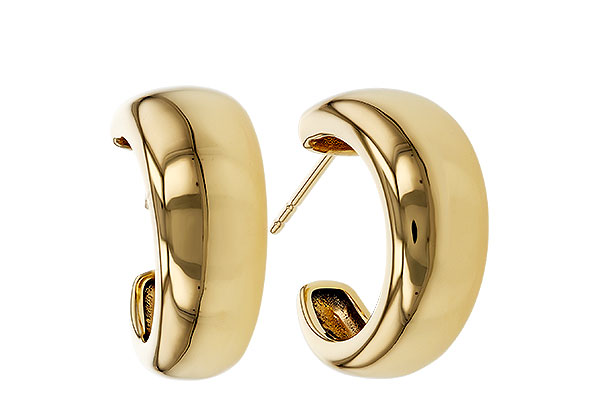 L329-89205: GOLD EARRINGS (16MM)