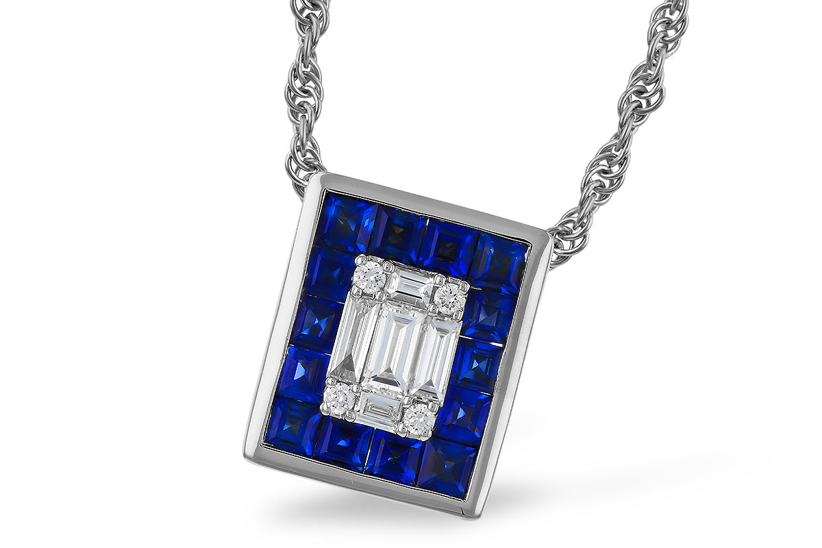 L329-89232: NECKLACE .84 SAPPHIRE TW 1.02 TGW