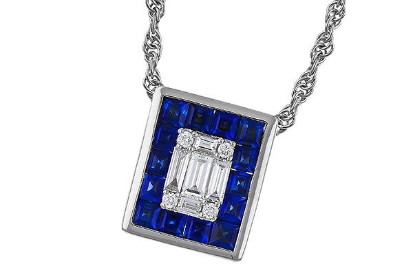 L329-89232: NECKLACE .84 SAPPHIRE TW 1.02 TGW