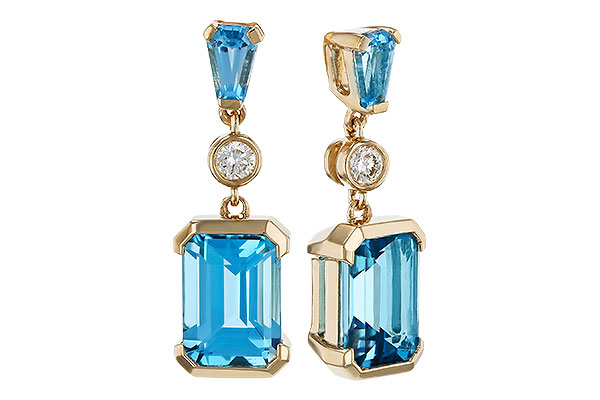 L329-89241: EARRINGS 2.37 TW BLUE TOPAZ 2.44 TGW