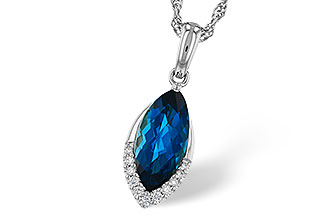 L329-89269: NECK 2.14 LONDON BLUE TOPAZ 2.20 TGW (12x6MM MQ)