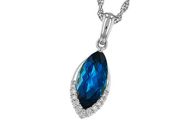 L329-89269: NECK 2.14 LONDON BLUE TOPAZ 2.20 TGW (12x6MM MQ)