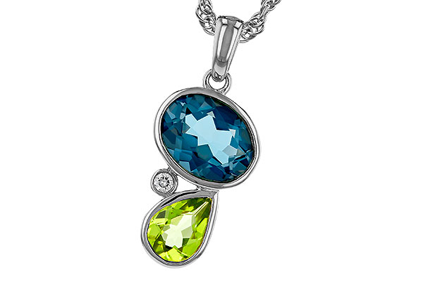 L329-90132: NECKLACE 2.43 SEMI-PREC (PER,LBT) 2.45 TGW