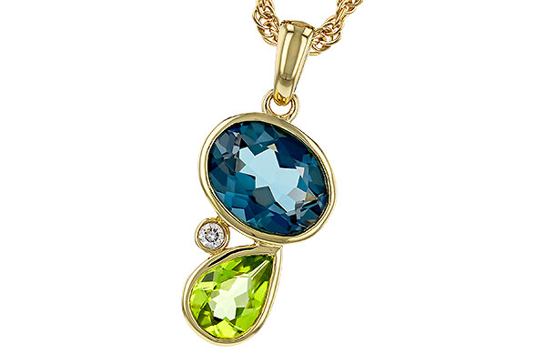 L329-90132: NECKLACE 2.43 SEMI-PREC (PER,LBT) 2.45 TGW
