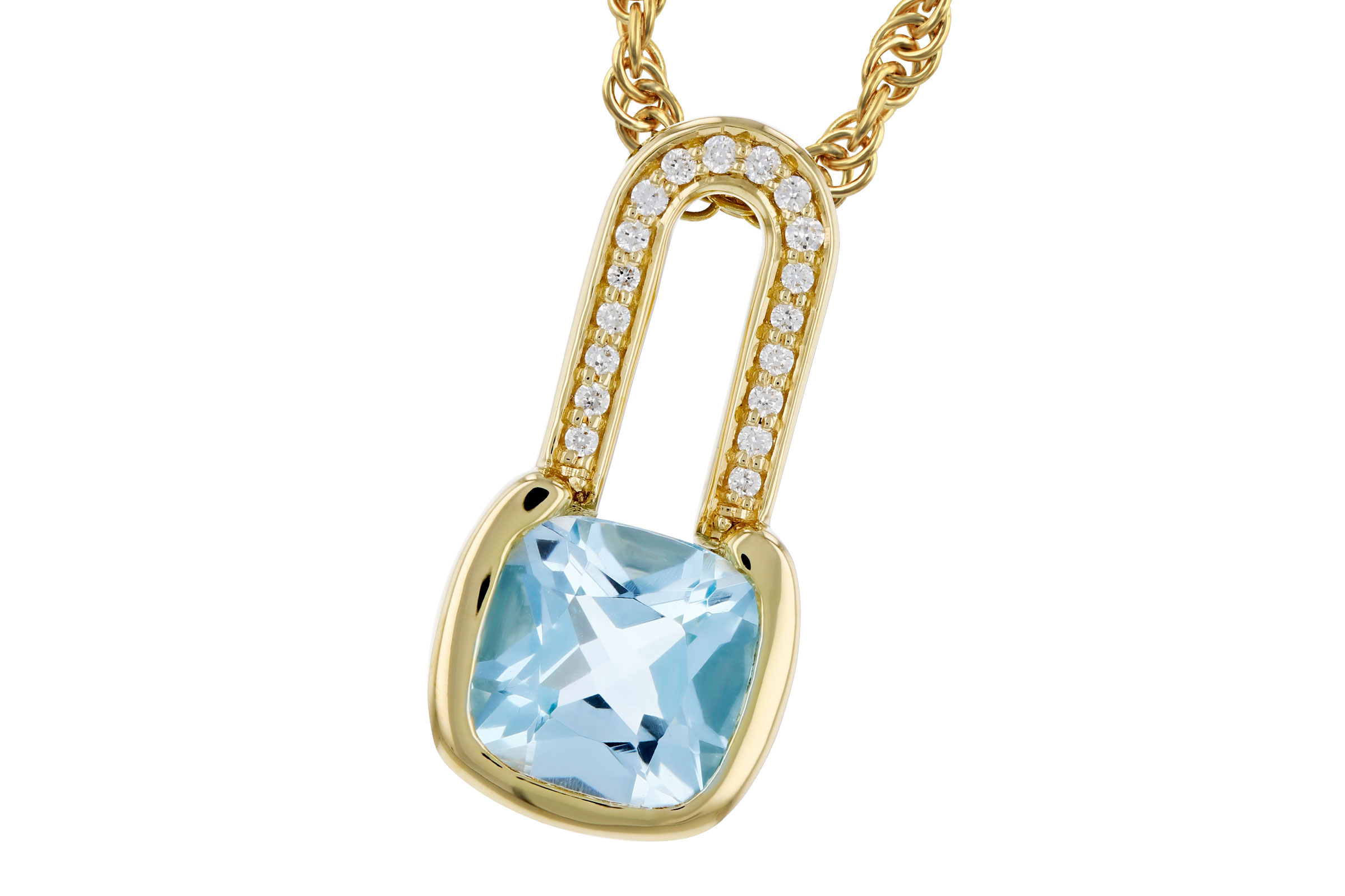 L330-75560: NECKLACE .91 SKY BLUE TOPAZ .95 TGW (6MM BT)