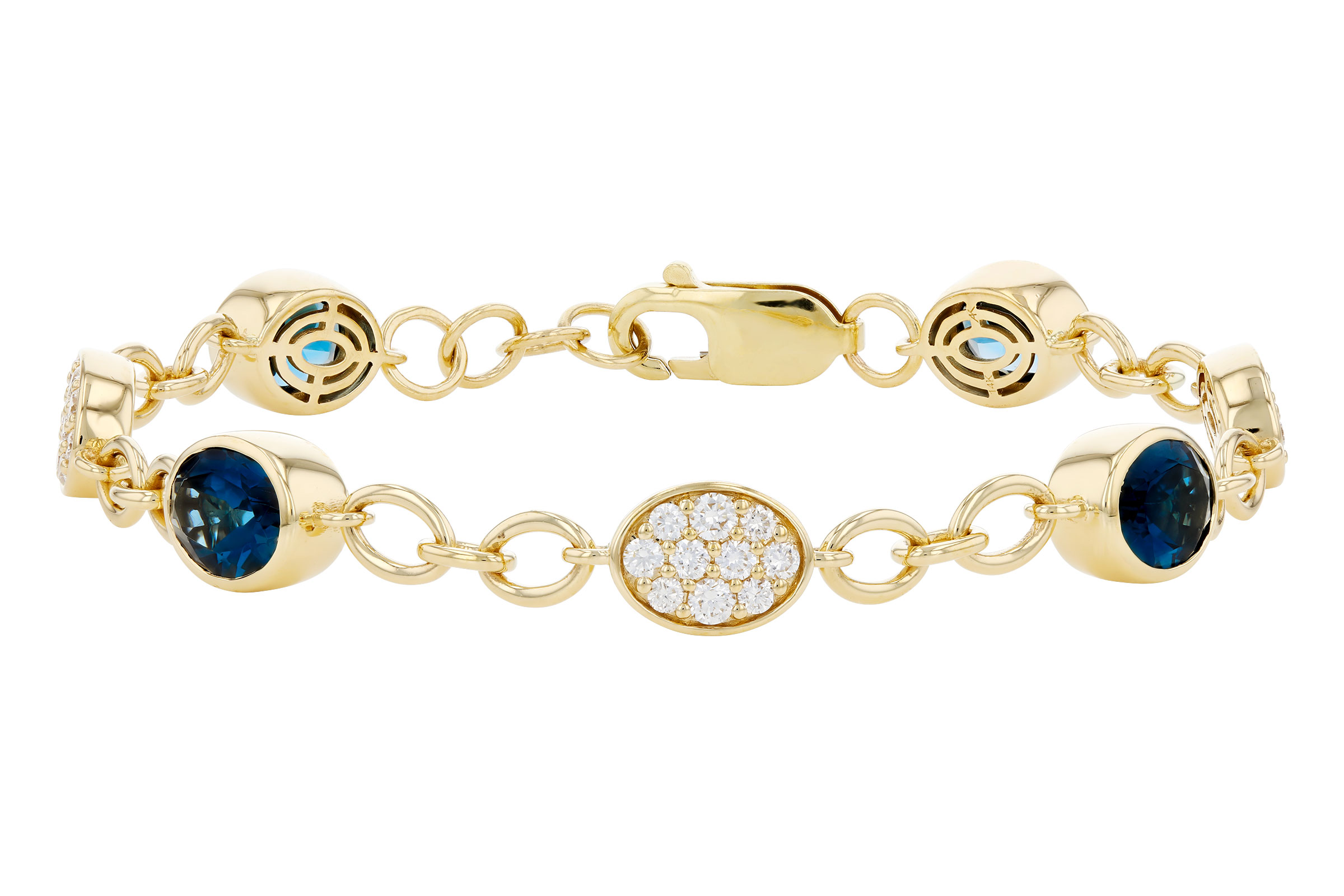 L330-75605: BRACELET 5.24 TW LONDON BLUE TOPAZ 6.00 TGW (7")
