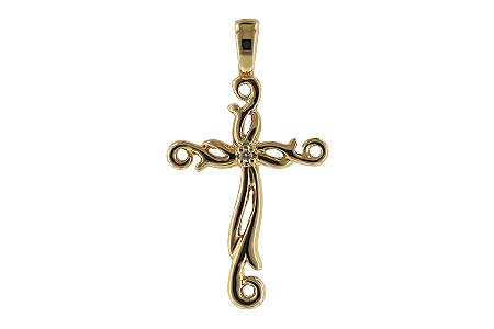 M061-67405: CROSS PENDANT .01 BR