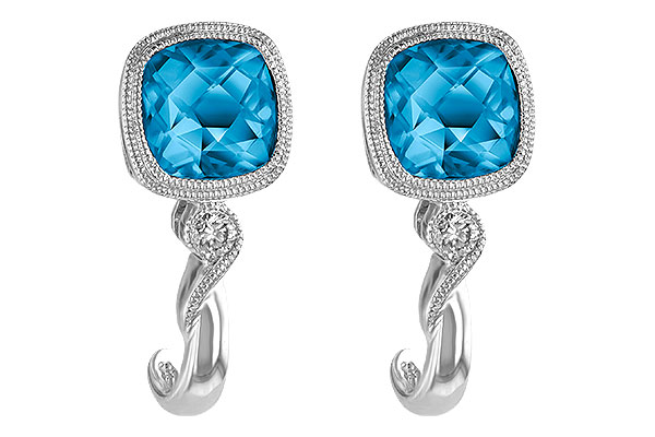 M242-61087: EARR 2.10 BLUE TOPAZ 2.14 TGW