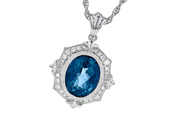 M245-34650: NECK 3.00 LONDON BLUE TOPAZ 3.16 TGW