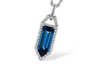 M328-01914: NECK 2.95 LONDON BLUE TOPAZ 3.12 TGW