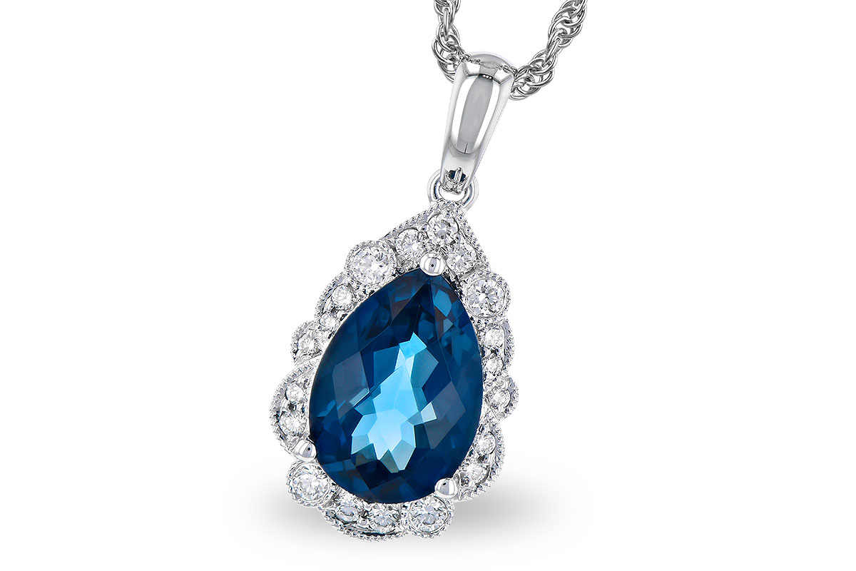 M328-06532: NECK 2.25 LONDON BLUE TOPAZ 2.40 TGW