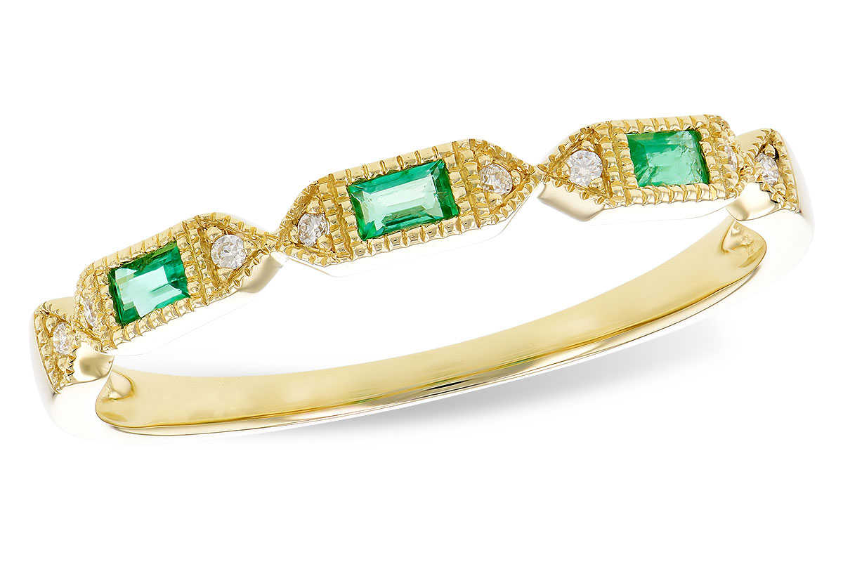 M328-91023: LDS WED RG .10 EMERALD .12 TGW