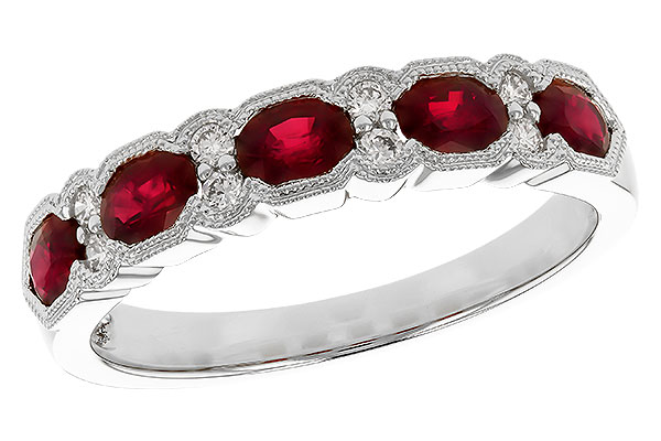 M328-96496: LDS WED RG .88 TW RUBY 1.00 TGW (4x3MM RUBY)