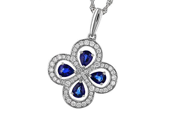 M329-83769: NECKLACE .68 SAPPHIRE TW .96 TGW