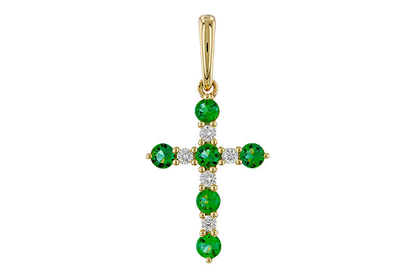 M329-83778: PENDANT .27 TW EMERALD .35 TGW