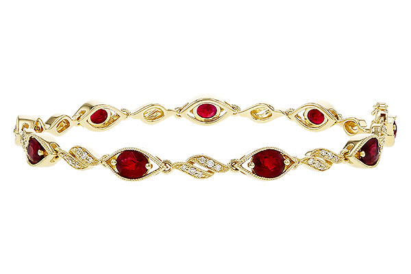 M329-83814: BRACELET 3.68 RUBY 3.92 TGW (7")